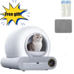 65L New Smart Cat Toilet Cabin with APP Control and Automatic Cat Travel Garbage Automatic Cat Litter Box for cats