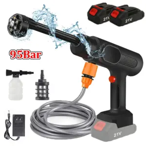95Bar Cordless High Pressure Washer 800W 6 in 1 Car Washer Gun Water Generator Garden Garden Tools for Home Car Washing Gun