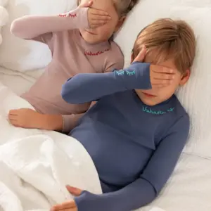 AP 2025 AW Shema pj boys girls modal polyester skinny family matching clothes children fashion dress set footie