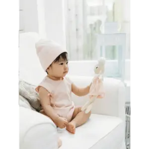 Ali layette SS26 knitted Cotton Baby Rompers and Two-Piece Set Family Matching