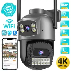 Kamera Wi-Fi BESDER 5G HZ 8MP z automatycznym śledzeniem, 10MP, zewnętrzna kamera CCTV z monitoringiem Wi-Fi, kamera IP PTZ, ochrona bezpieczeństwa, aplikacja O-Kam Pro