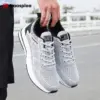 Baasploa Men Running Shoes New Mesh Breathable Casual Sneakers Male Lace-Up Comfort Lightweight Sport Shoes Non-Slip Outdoor