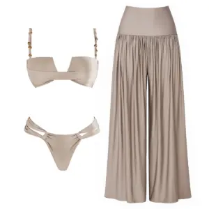 Bandeau 3-częściowy strój kąpielowy 2025 seksowny damski strój kąpielowy damski strój kąpielowy strój kąpielowy strój kąpielowy