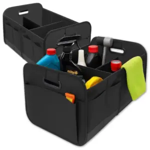 Black Roomy Collapsible Trunk Organizer With Baffles