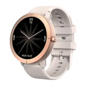 Zegarek damski Blavec Smartwatch wodoodporny HD AMOLED GPS Talk Voice Call W-20 Solea różowe złoto + 2 dodatkowe paski
