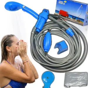 Camping Shower Set Retoo TravelMate Tourist Shower Filter In Pump IPX8 Water Stream Regulate 2m Hose