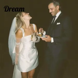 DREAM Customized Simple Straps Square Collar Satin Short Wedding Dress Backless Mini Above Knee Bridal Detachable Bow Gown 2025