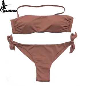 EONAR Bikini 2025 Solid Women Swimsuit Brazylijskie Dół Bikini Zestaw Push Up Stroje Kąpielowe Damskie Stroje Kąpielowe Sportowe Stroje Plażowe