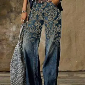 Fashionable Slim Fit Jeans For Women European American Export High Quality Cotton Twill Denim Trousers Hipster Trendy Element