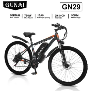 GUNAI GN29 Adult Electric Bike Electrical Road Bicycle 48V 15Ah MTB E-bike 29" Mountain Ebike