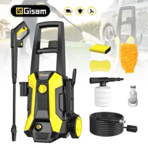 Gisam 180Bar 2200W Elektryczna myjka wysokociśnieniowa do samochodów Pistolet do mycia ogrodu Pistolet natryskowy do mycia wodą 180° Regulowana dysza