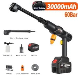 High Pressure Washer Car Water Gun Home Garden Cleaning Washing Machine Gun 6-1 Battery Washer