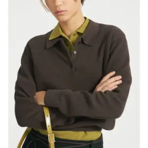 Hirsionsan Winter Thick Women Knitted Suits Soft 2 Pieces soft Female Sets Polo Neck Sweater & Wide Leg Pants Knitted Outfit