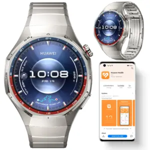 Huawei Watch GT 6 Pro 46 mm Elite z bransoletą, NFC, srebrnym smartwatchem AMOLED