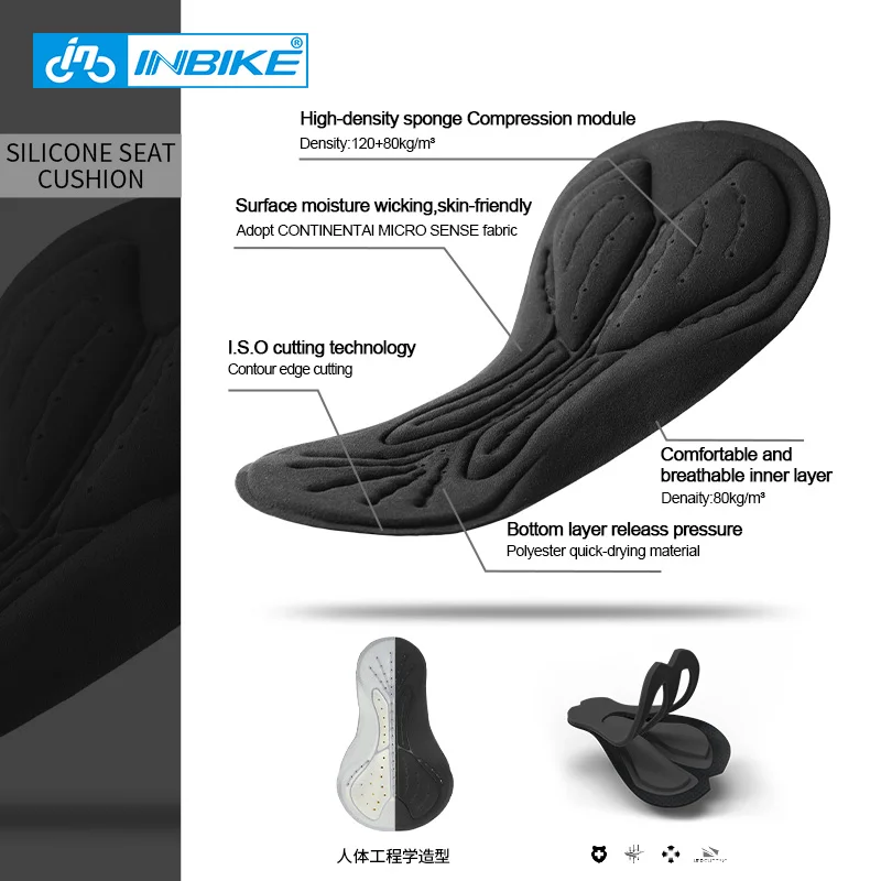 INBIKE Winter Cycling Sets Thermal Fleece Long Sleeve Jersey Pant for Men Road Bike MTB Cycling Thights Bicycle Riding Clothing