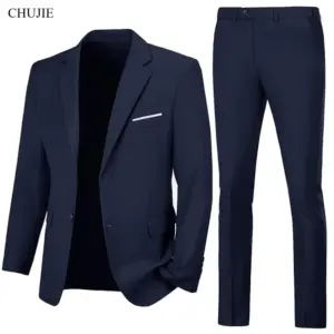 Men Suits Set Jackets Pants 2 Pieces Elegant For Wedding Slim Fit Blazers Formal Outfit Fashion Classic Full 2025 Costume