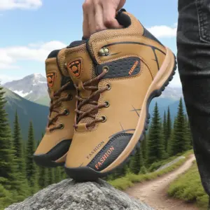 Men's Waterproof Hiking Shoes Comfortable Durable Spring Autumn Camping Hiking Shoes Outdoor Travel Fishing Anti Slip Work Shoes