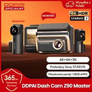 New DDPAI Z90Master 4K+4K Dual HDR Dash Cam Sony STARVIS 2 IMX678 Front Rear Car Camera 128G eMMC ADAS Parking Monitor 5GHz WiFi