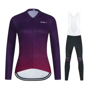 New Spring Autumn Breathable Cycling Clothing Women Long Sleeve Jersey Suit Outdoor Riding Bike MTB Cycling Jersey Bib Pants Set