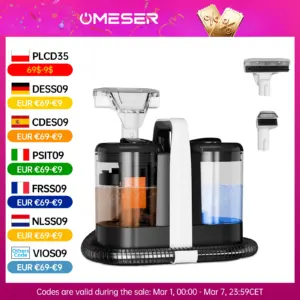 OMESER W07 15KPa Portable Carpet Cleaner Machine 600W Upholstery Cleaner Pet Special Stain Cleaner Powerful for Sofa Car Seat