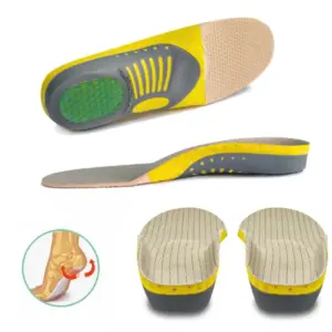 Orthotic Gel Insoles for Sneaker Orthopedic Feet Cushion Insert Arch Support Pad Foot Pain-relieving Plantar Fasciitis Unisex