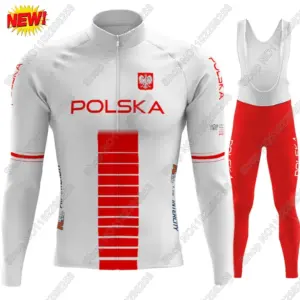 Polska National Team 2025 Cycling Jersey Set Poland Winter Summer Clothing Suit Mens Long Sleeve MTB Bike Road Pants Bib Ropa