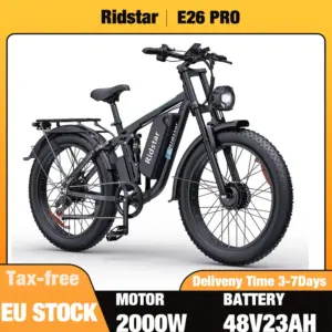 Ridstar E26 PRO Electric Bike 2000W 48V 23Ah Battery 26 Inch Fat Tire Mountain Bicycle Snow E-Bike Adult EU Stock Tax Free
