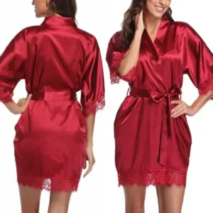 SATYNOWY SZNUROWADŁO DAMSKI Z KORONĄ JAK BOND BY PENIUAR STRINGS COLORS