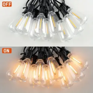 ST38 Waterproof Outdoor Lights String IP44 Shatterproof Plastic Bulbs Garland Lamps for Christmas Wedding Party Decoration Lamp