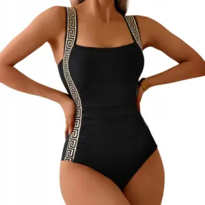 SWIMMING SWIMSUIT ONE-PIECE COSTUME WOMEN'S SEXY BLACK XL