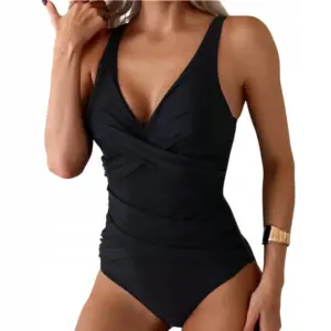 SWIMMING SWIMSUIT ONE-PIECE WOMEN'S COSTUME BLACK XL 42