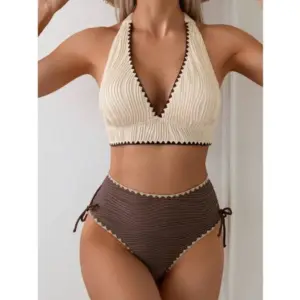 Sexy High Waist Bikinis Women's Swimwear Female Swimsuit For Swim Wear Bathing Suits Brazilian Bikini Set Beachwear Pool Bather