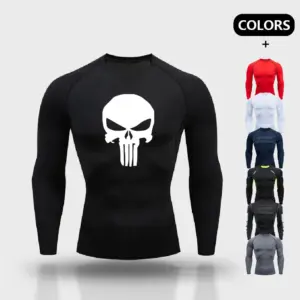 Summer Quick-drying Basketball Training Jersey Gym Muscle Training Bottoming Long-sleeved T-shirt Men Casual Sports Shirt S-3XL