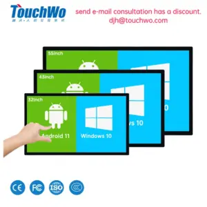 TouchWo 32 43 55 65" Interactive Whiteboard Touchscreen Monitor,All-in-One Touch Computer Smart Board For Office Classroom