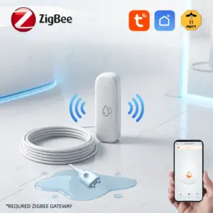 Tuya Zigbee Water Leak Sensor Flood Leakage Detector Smart Life Security Alarm APP Remote Monitoring For Home Automation Linkage