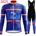 USA-Postal Team 2025 Cycling Jersey Set Clothing Suit Mens Summer Winter Long Sleeve MTB Bike Road Pants Bib Ropa Ciclismo