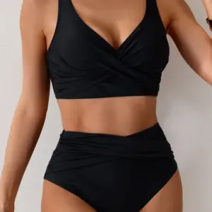 VigoBreviya 2025 Seksowny, solidny strój kąpielowy z paskami, damski, krzyżowy, push-up, brazylijski damski strój kąpielowy z wysokim stanem, plażowy kostium kąpielowy