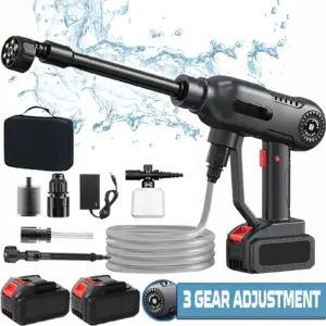 Wireless Brushless High Pressure Cleaner Washer Spray Water Gun 21V Rechargeable Battery Car Wash Pressure Water Cleaning Machin