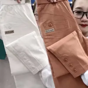 Women Cotton Linen Harun Pants Summer Loose New 2023 Ladies High Waist Versatile Thin Slim Casual Pants Female Nine-Point Pants