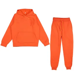 Women Fleece Two Piece Sets Elegant Solid Color Oversized Warm Hoodies and Long Pant Sports Suit Autumn Winter Tracksuit 2021