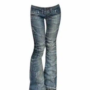 Women's Low Rise Flare Denim Pants Stacked Jeans Abi Bell Bottom Long Trousers Japanese Y2k Grunge Designer High Street Skinny
