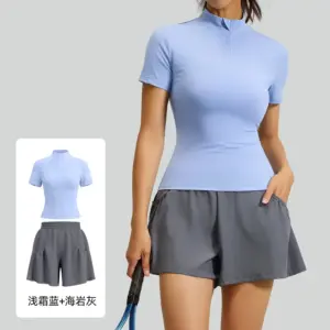 Yoga Sport Outfit For Woman Fitness Women's Two Pieces Short Pant Sets Suits Tracksuit Sportswear Woman Gym Yoga Workout Clothes