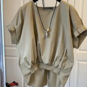 ZANZEA Women Fashion Shirring Hem Blouses 2025 Summer O Neck Short Sleeve Casual Blusas Mujer Stylish Slit Back Solid Shirt Tops