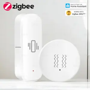 ZigBee 3.0 Vibration Sensor Real Time Door Window Tilt Alarm Home Security Protection work with Home Assistant Zigbee2MQTT