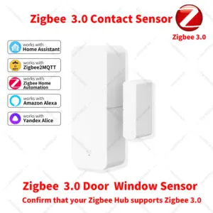 Zigbee 3.0 Door Sensor Window Sensor Contact Sensor Zigbee Hub Required work with Home Assistant Yandex Alexa ZHA Zigbee2MQTT