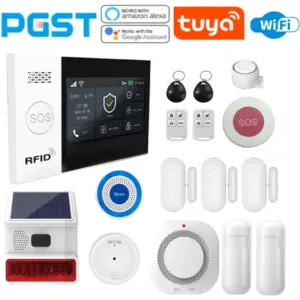 PGST - Home Alarm System Kits with 433 MHz, DIY Security Alarm System for Home Protection, Burglar Alarm, Motion Sensors, PG107