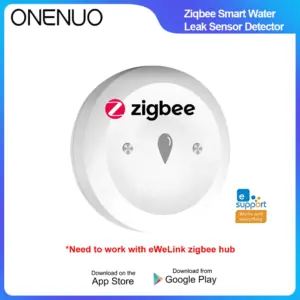 ZigBee Water Leak Detector Sensor Flood Water Leakage Alarm For Bathroom/Kitchen eWelink App Control Need Zigbee hub