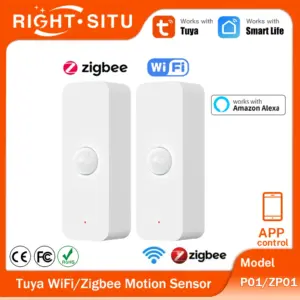 Tuya WiFi or Zigbee PIR Motion Sensor Smart Home Human Body Infrared Detector Security Smart Life Works With Alexa Google Home