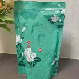 250g/500g Chinese Jasmine Flower Tea Pot Zipper Bags Jasmine Flower Green Tea Recyclable Sealing No Packing Bag