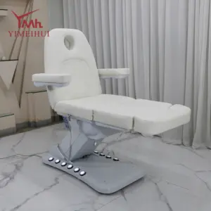 3-Motors Electric Massage Table with Armrest Multi-Functional Facial Bed for Salons High End Tattoo Bed